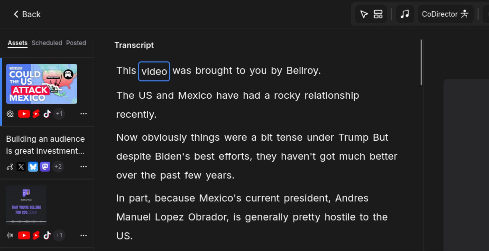 Social Post Editor's UI , the new feature added in changelog
